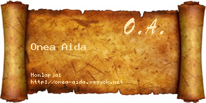 Onea Aida névjegykártya